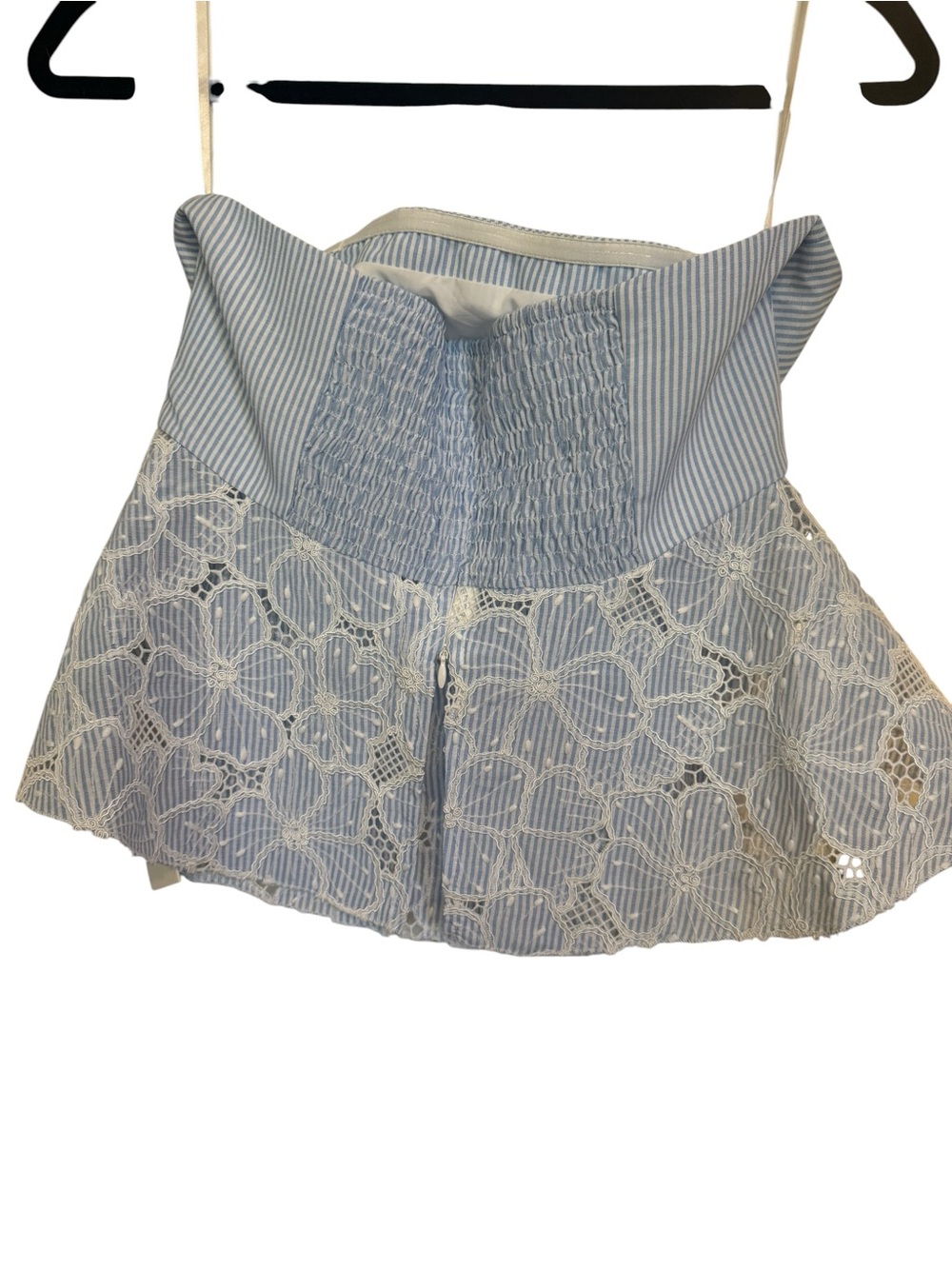 Commense SET Lace Panel Striped Top & Midi Skirt Set - Picture 7 of 16